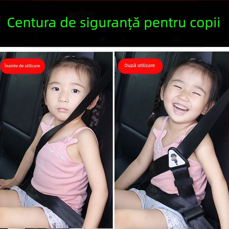 Centură de siguranță auto pentru copii, reglare a centurii de siguranță, anti-strangulare, pentru copii, scaun simplu, limitator de centură auxiliară, protector de umăr