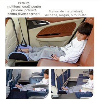 Odihnă pentru picioare pentru bancheta din spate a mașinii, odihnă pentru copii și adulți, odihnă pe distanțe lungi, pedală de călătorie, mașină autonomă, odihnă pentru afaceri, artefact