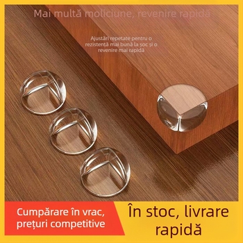 Protecție anti-coliziune pentru colțuri de sticlă pentru copii, colț de masă din silicon anti-coliziune, fereastră transparentă anti-coliziune, colț de masă anti-coliziune, fereastră interioară anti-coliziune