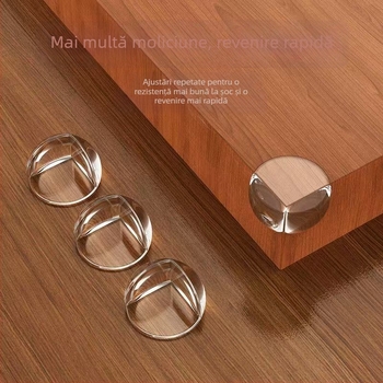 Protecție anti-coliziune pentru colțuri de sticlă pentru copii, colț de masă din silicon anti-coliziune, fereastră transparentă anti-coliziune, colț de masă anti-coliziune, fereastră interioară anti-coliziune