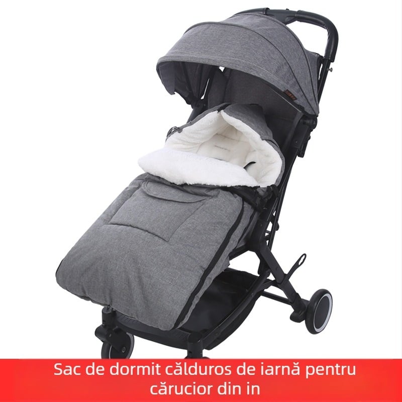 Sac de dormit pentru bebeluși, toamna și iarna, cărucior, îngroșat, anti-lovitură, pilotă pentru nou-născuți, cald, rezistent la frig, toamna și iarna, pilotă pentru păr