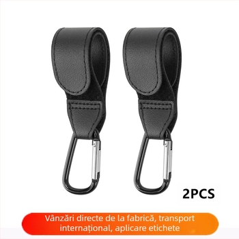 Cârlig metalic pentru cărucior din piele PU, pentru încărcătură mare, portabil, pentru mașină electrică, universal, pentru cărucior, pereche de cârlige