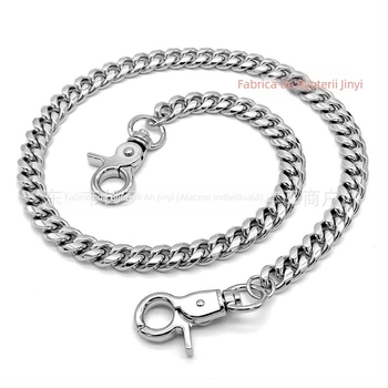 Lanț de șlefuit hip hop, personalitate europeană și americană, lanț de oțel titan, lanț de locomotivă, lanț de pantaloni, lanț de vânt decorat, lanț pentru bărbați, en-gros
