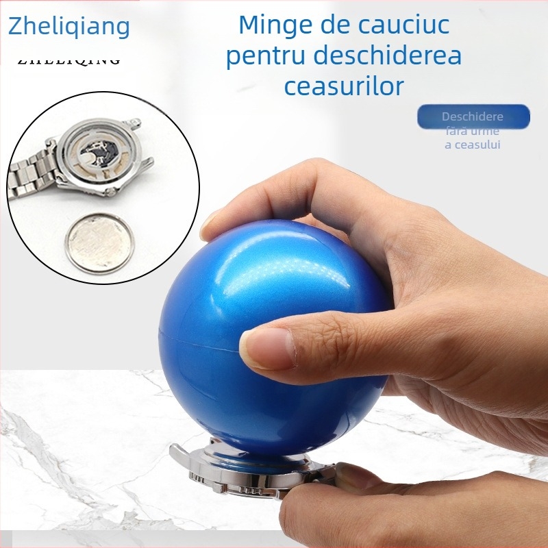 Deschizător de ceas cu bilă de cauciuc, instrument de reparare a ceasurilor, capac rotativ cu spate, deschizător de ceas, bilă de cauciuc, capac de ceas fără sudură