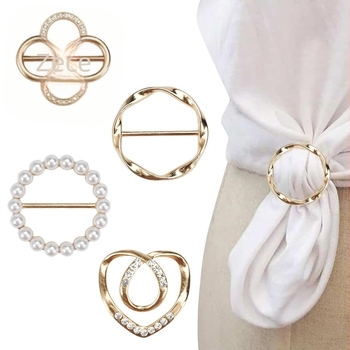 Clemă pentru eșarfă, cataramă pentru curea de haină, cataramă pentru pulover, cataramă japoneză, cataramă metalică la modă pentru eșarfă, cataramă versatilă cu două scopuri, tip streamer