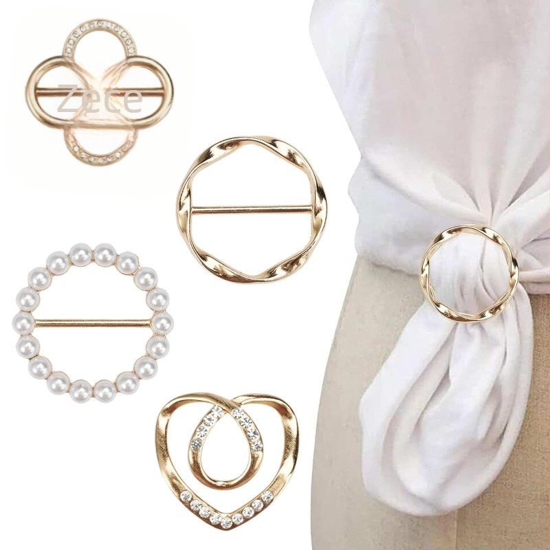 Clemă pentru eșarfă, cataramă pentru curea de haină, cataramă pentru pulover, cataramă japoneză, cataramă metalică la modă pentru eșarfă, cataramă versatilă cu două scopuri, tip streamer