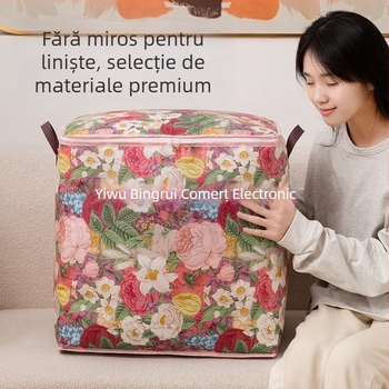 Geantă de depozitare pentru flori, geantă de depozitare florală, cu fermoar dublu, pentru haine, depozitare cu pilotă, impermeabilă și rezistentă la umiditate, geantă de mână îngroșată
