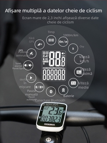 Locke Brothers Bicicletă GPS Wireless Smart Code Meter Mountain Road Bike Bluetooth Echitație Viteză Kilometraj