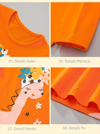 Tricou cu mânecă lungă imprimat cu desene animate pentru fete littlebitty, toamnă, stil european și american, tricou de bază pentru copii