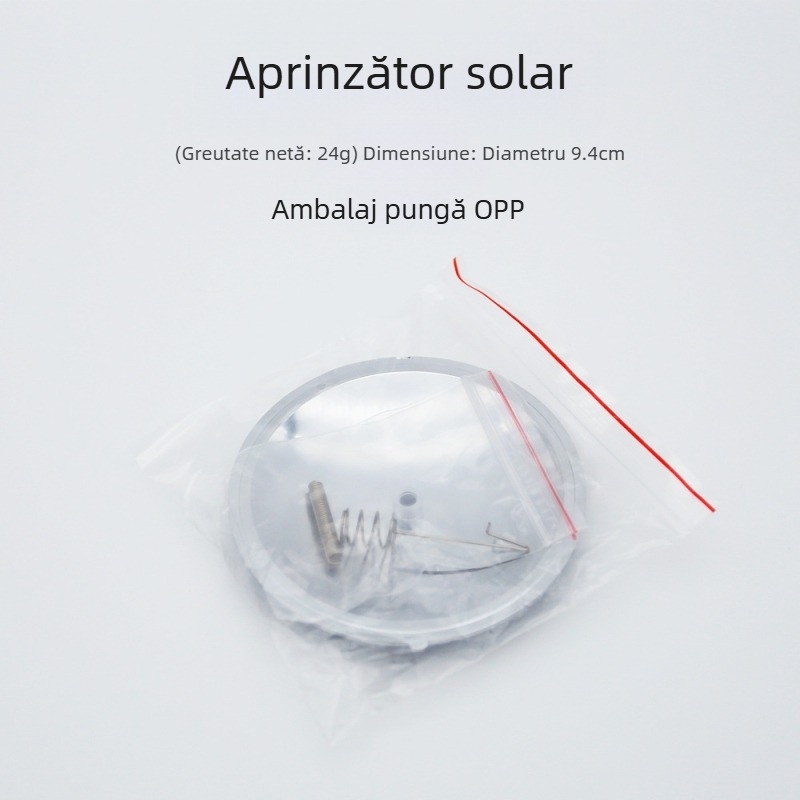 Aprinzător solar în aer liber, alpinism, camping, supraviețuire, depozitare portabilă, aragaz solar, brichetă, foc