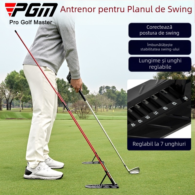 Dispozitiv de antrenament pentru swing de golf PGM, bară de reglare a unghiului, corector de postură, indicator de direcție, echipament auxiliar