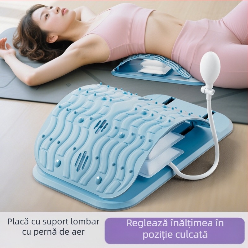 Suport lombar gonflabil, automat pentru ameliorarea lombară, instrument de exerciții pentru hernia de disc spinală, tracțiune, talie, întindere, suport