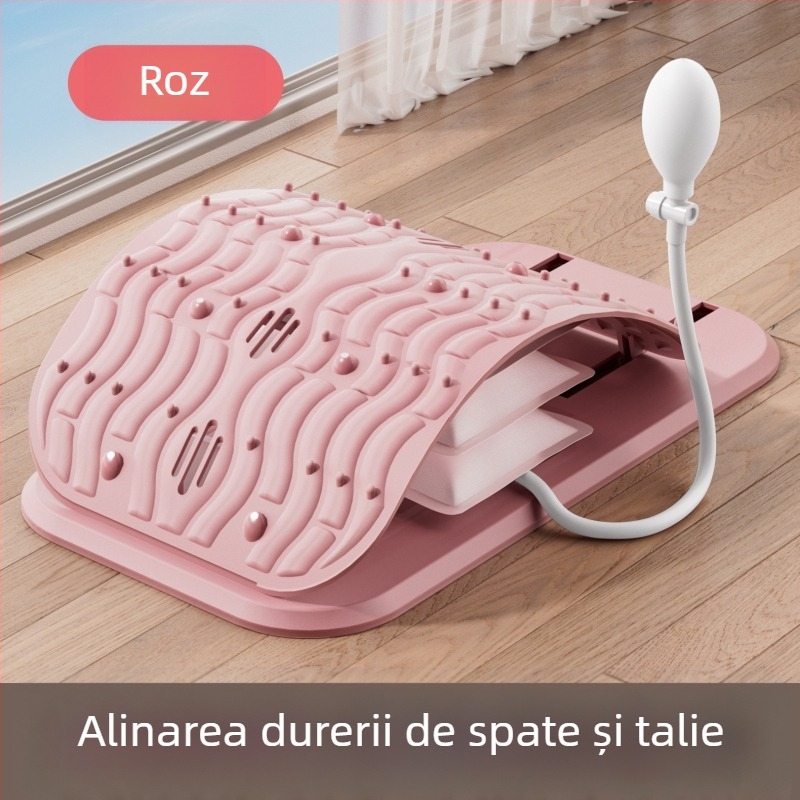 Suport lombar gonflabil, automat pentru ameliorarea lombară, instrument de exerciții pentru hernia de disc spinală, tracțiune, talie, întindere, suport