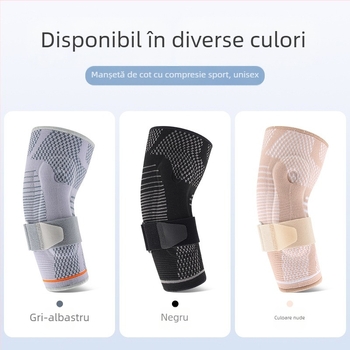 Suport de cot presurizat din silicon țesut 3D pentru tenis și baschet, protecție pentru întindere, suport reglabil pentru cot și echipament de protecție pentru reducerea încărcăturii