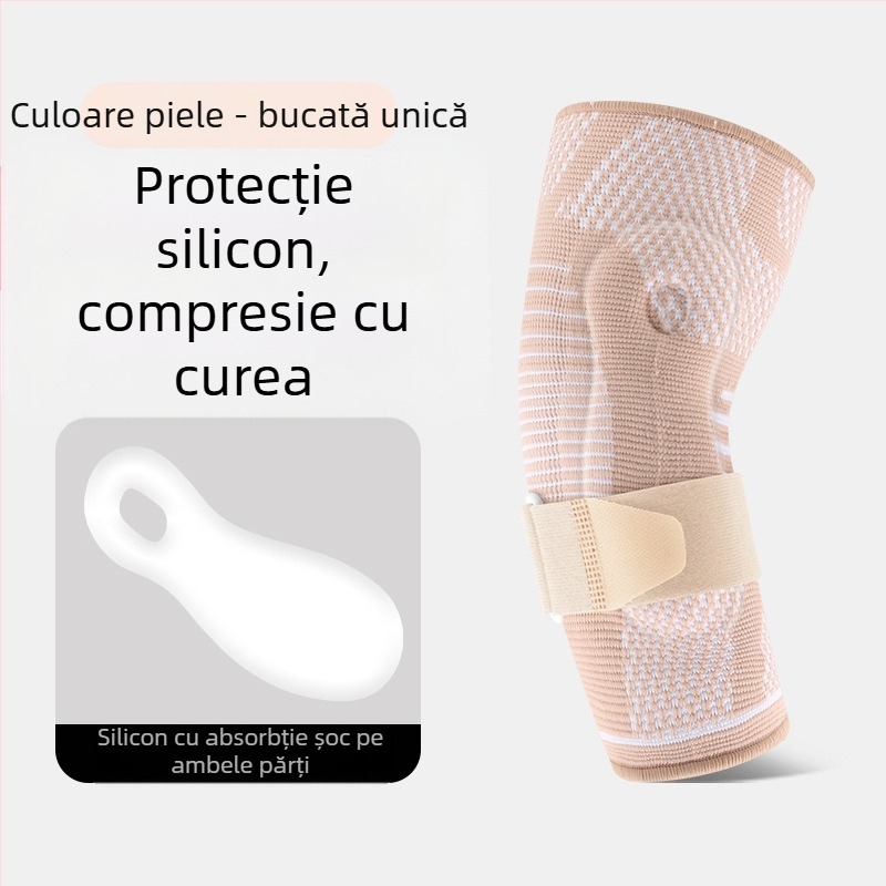 Suport de cot presurizat din silicon țesut 3D pentru tenis și baschet, protecție pentru întindere, suport reglabil pentru cot și echipament de protecție pentru reducerea încărcăturii