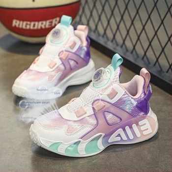 Pantofi sport pentru fete 2024 Primăvara și toamna Noi pantofi sport pentru copii cu plasă respirabilă, antiderapanți, cu fund moale și absorbție a șocurilor, pentru fete