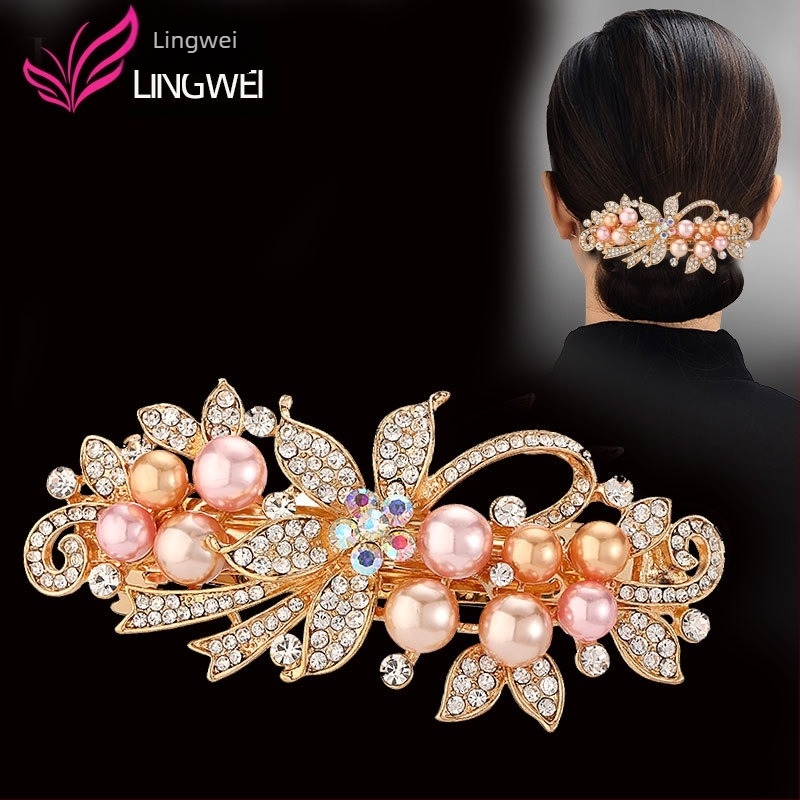 Agrafe de păr cu stras pentru femei, spatele capului, părul mamei, accesorii de păr, mare la modă, cu primăvară, clipuri de păr, accesorii de păr cu perle, clipuri de top, clipuri orizontale