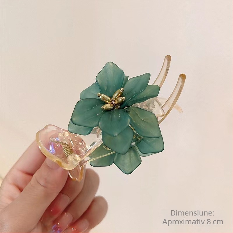 Marubeni cap păr artefact floare prindere clip feminin coadă de cal înaltă fix artefact prindere clip agrafă de păr agrafă de păr spate cap agrafă de păr