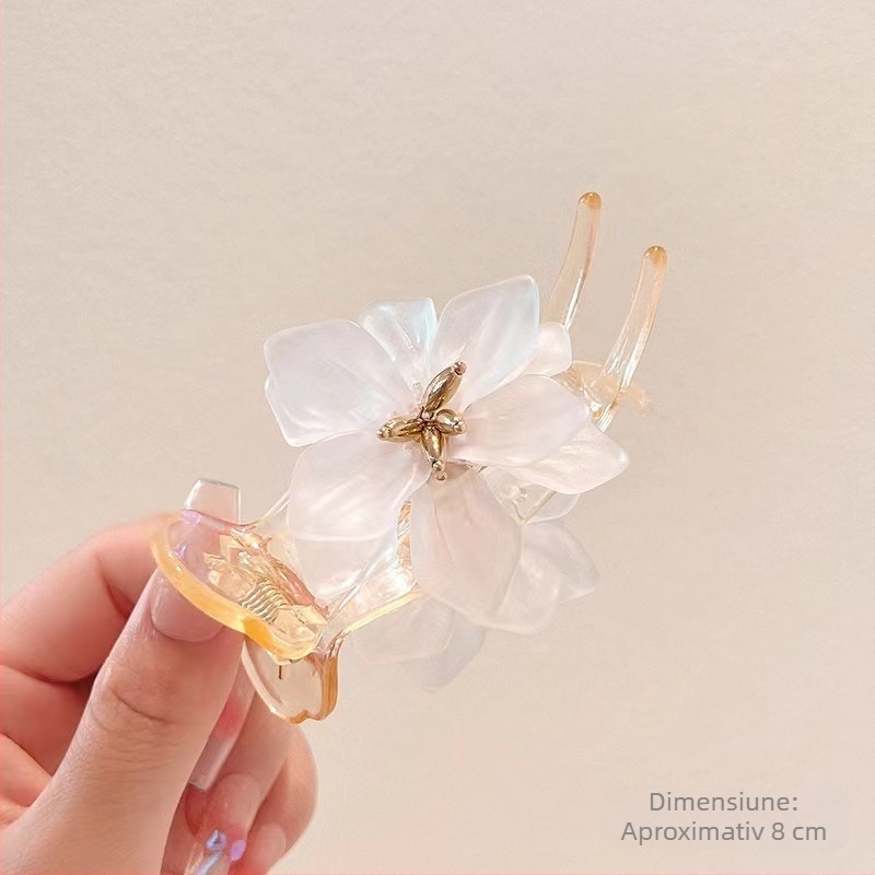 Marubeni cap păr artefact floare prindere clip feminin coadă de cal înaltă fix artefact prindere clip agrafă de păr agrafă de păr spate cap agrafă de păr