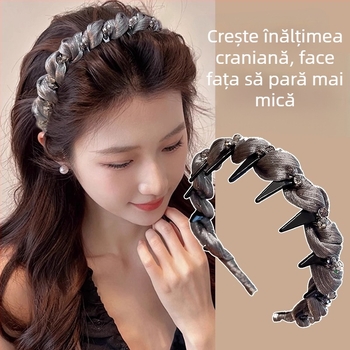 Bentiță elegantă cu coroană înaltă, cu un stil sofisticat și la modă pentru femei, accesoriu de păr nou pentru vara anului 2025