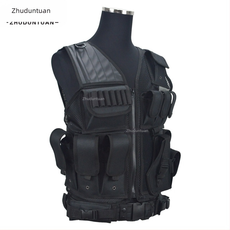 Vestă tactică transfrontalieră populară 047, vestă cu plasă, respirabilă, rezistentă la uzură, echipament de protecție pentru antrenament în aer liber