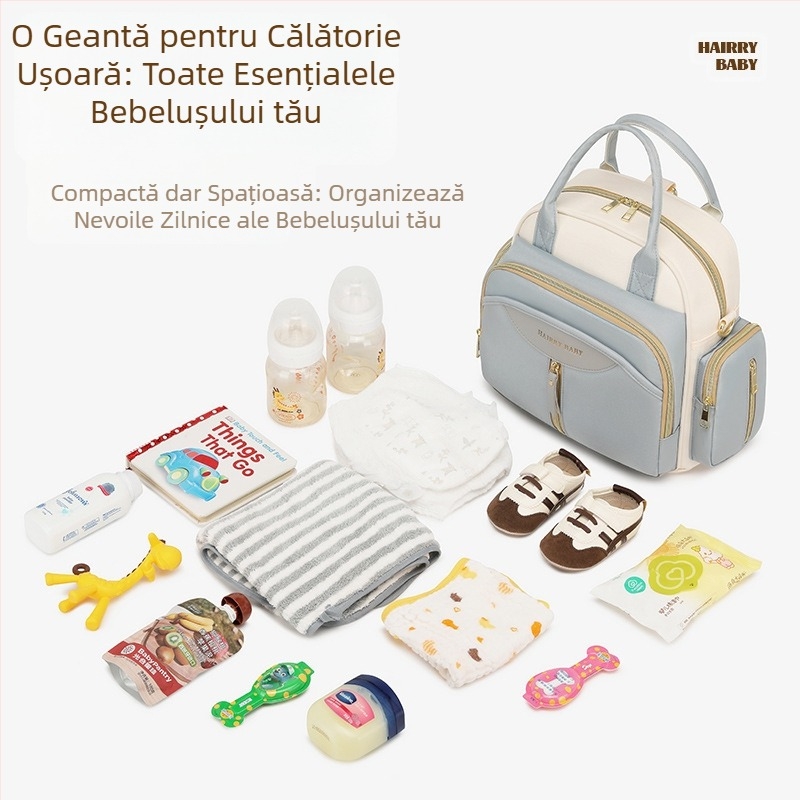 Geantă multifuncțională pentru mămici 2025, rucsac nou de mare capacitate, poate fi purtat cross-body, geantă pentru bebeluși, geantă pentru mamă și bebeluș