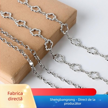 Fustă cu lanț de talie direct din fabrică, cu flori, accesorii versatile pentru sora grasă, curea subțire din metal la modă, decorațiune plus mărime