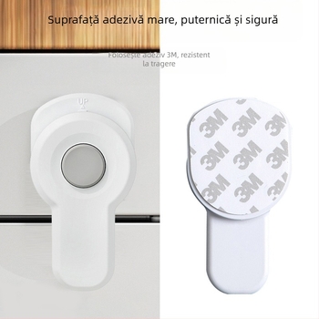 Încuietoare de siguranță pentru ușă și fereastră cuptor cu microunde, sertar dulap, cataramă anti-deschidere, fără perforare, copii, încuietoare de protecție fixă pentru bebeluși