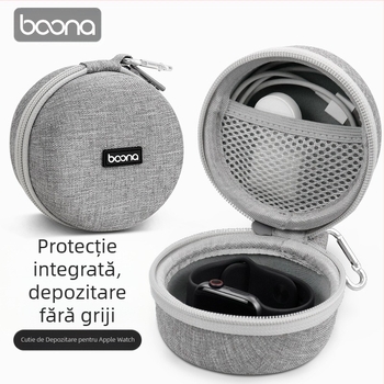 Protecție pentru depozitarea cablului de date Apple Watch, carcasă rigidă EVA rezistentă la praf, rezistentă la șocuri și compresie