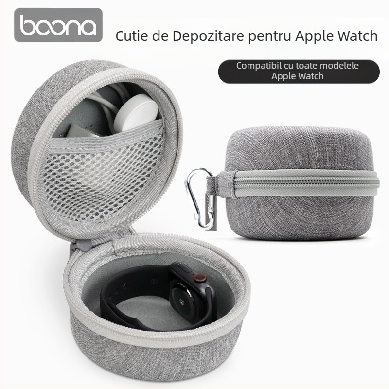Protecție pentru depozitarea cablului de date Apple Watch, carcasă rigidă EVA rezistentă la praf, rezistentă la șocuri și compresie