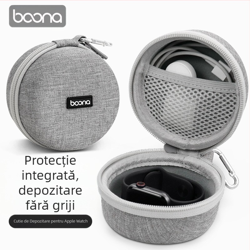 Protecție pentru depozitarea cablului de date Apple Watch, carcasă rigidă EVA rezistentă la praf, rezistentă la șocuri și compresie