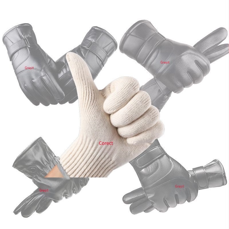 Mănuși de iarnă antiderapante din catifea, din piele de capră, cu primul strat, îngroșate, pentru motociclete și ciclism