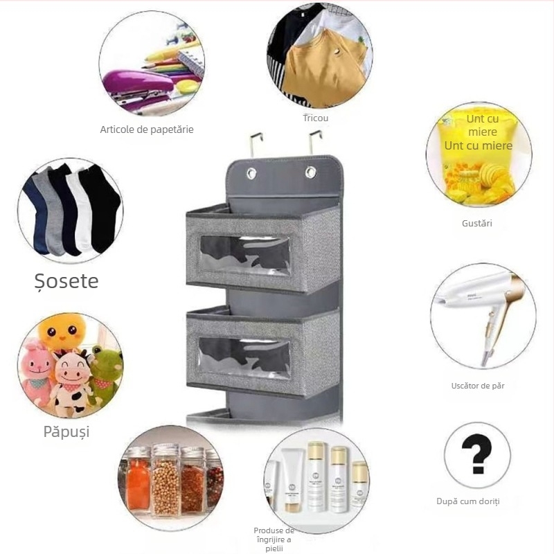 En-gros multifuncțional multifuncțional ușă spate agățat sac agățat garderobă sac de depozitare agățat haine depozitare sac agățat