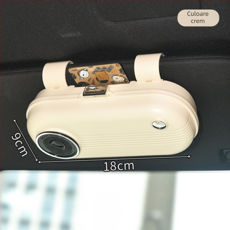 Cutie de ochelari auto, accesorii auto, clemă pentru ochelari, parasolar, multifuncțional, ochelari de soare universali, ochelari de soare, cutie de depozitare convenabilă