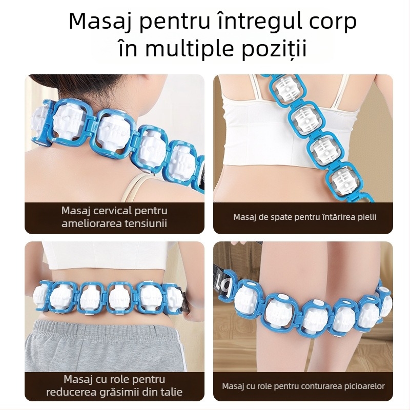 Masaj cu alunecare de spate, masaj cu rolă detașabilă multifuncțională pentru dragarea meridianelor, umăr deschis, spate deschis, rolă manuală