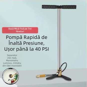 Pompă de înaltă presiune din oțel inoxidabil direct din fabrică, 30MPA, pompă de aer manuală răcită cu apă, 40MPA
