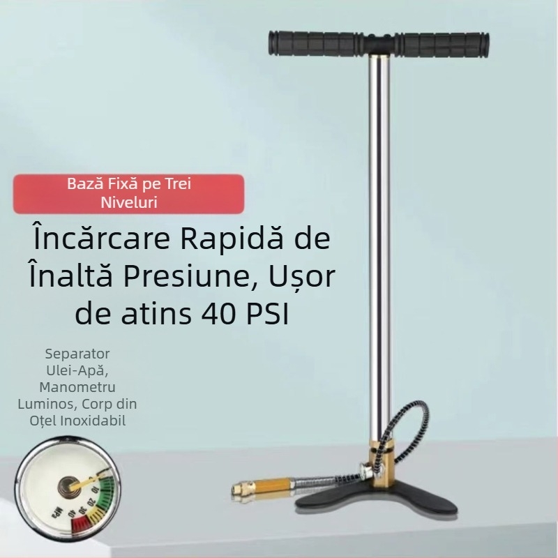 Pompă de înaltă presiune din oțel inoxidabil direct din fabrică, 30MPA, pompă de aer manuală răcită cu apă, 40MPA