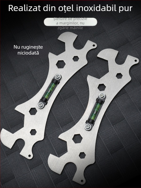 Cheie multifuncțională pentru baie, artefact pentru instalare duș, valvă de amestecare, nivel de duș, unelte speciale pentru instalatori