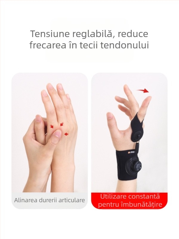 Orteză rotativă pentru degetul mare, teacă de tendon, fixator pentru deget, îndoire interioară, cataramă ortopedică pentru deget, manșon protector pentru articulația degetului