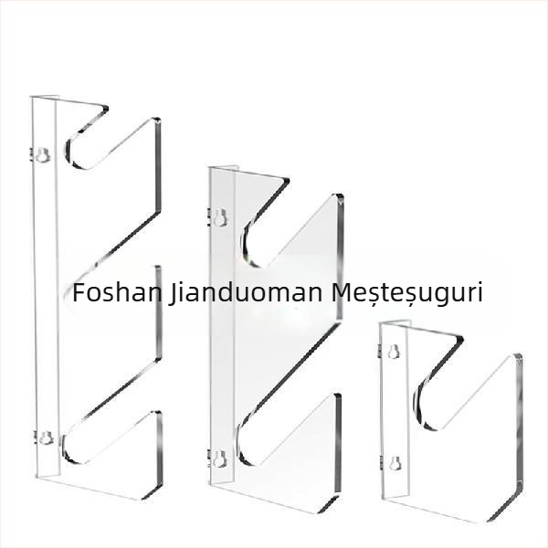 1 pereche de suporturi de afișare acrilice pentru skateboard-uri, montate pe perete, suport orizontal pentru depozitare pe perete, suport pentru longboard și punte