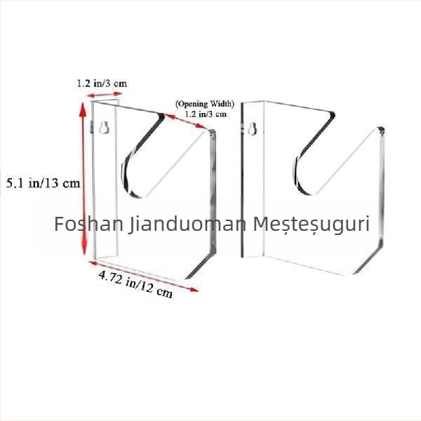 1 pereche de suporturi de afișare acrilice pentru skateboard-uri, montate pe perete, suport orizontal pentru depozitare pe perete, suport pentru longboard și punte