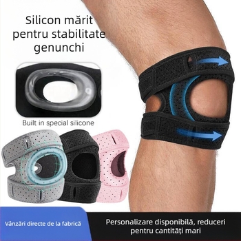 Protecție pentru genunchi, bandaj rotulian, protecție pentru genunchi, coardă de sărit, protecție pentru rotulian, reglabil pentru genunchi