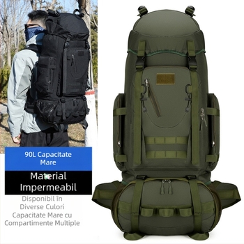 Geantă de drumeții în aer liber, geantă de alpinism pentru bărbați, 90L, capacitate mare, ușoară, rucsac pentru femei, geantă de drumeții, geantă de călătorie impermeabilă