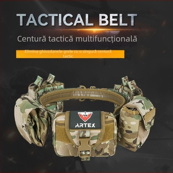 Set de centuri tactice Artexmolle, combinație multifuncțională, etanșare pentru talie, nailon, detașabil și reglabil, stil tactic