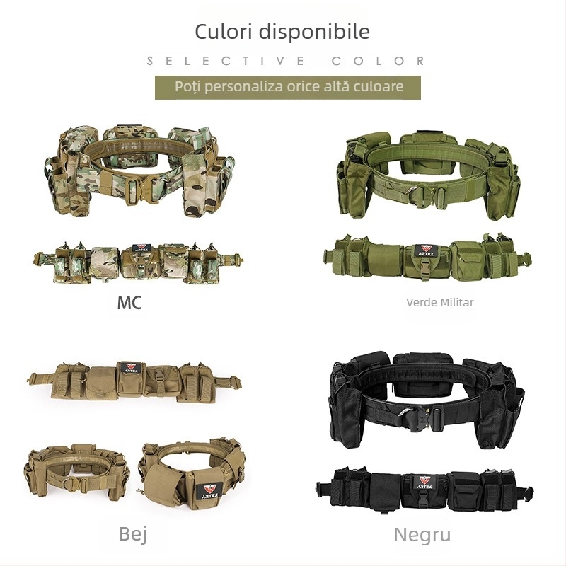 Set de centuri tactice Artexmolle, combinație multifuncțională, etanșare pentru talie, nailon, detașabil și reglabil, stil tactic