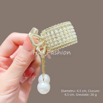 Preț 10 USD 1 buc/set femei agrafe de păr cu gheare și coadă de cal în formă de ciucure cu temperament fix accesorii de păr perla pandantiv agrafe anti-colap agrafe de păr