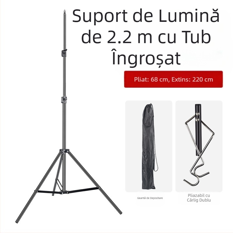 Lampă de camping în aer liber, suport de aluminiu din aliaj, pliabil, reglabil, portabil, pentru camping, cârlig, cuier, suport mobil pentru camping