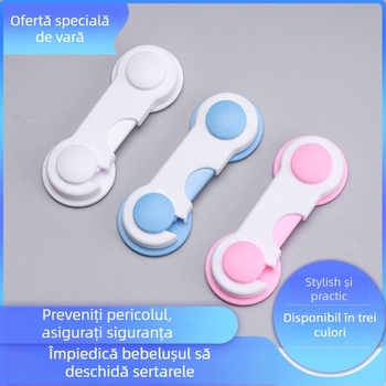 Încuietoare de siguranță pentru copii, încuietoare lungă reglabilă, încuietoare tip balenă, încuietoare scurtă, încuietoare lungă, încuietoare pentru sertarul dulapului pentru bebeluși, încuietoare pentru sertar
