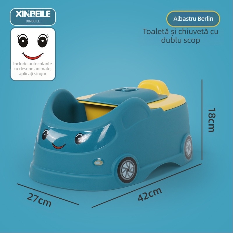 Xinbeile Kidsren's Toaletă rezistentă la stropire Toaletă pentru bebeluși Toaletă pentru femei Toaletă pentru băieți Pisoar auto Toaletă mare Artefact