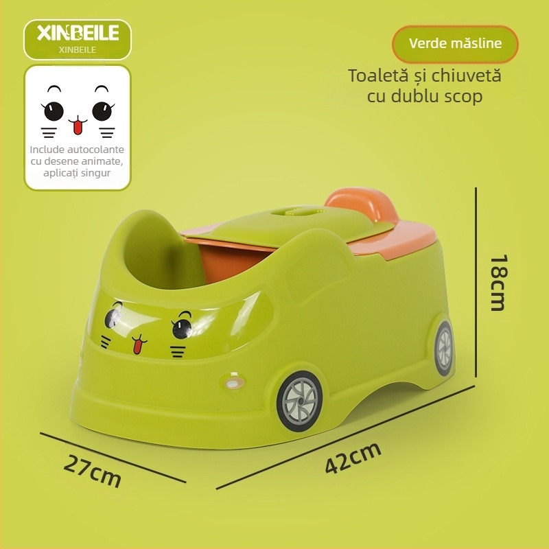 Xinbeile Kidsren's Toaletă rezistentă la stropire Toaletă pentru bebeluși Toaletă pentru femei Toaletă pentru băieți Pisoar auto Toaletă mare Artefact